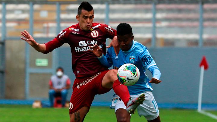 El equipo celeste, Sporting Cristal le gana a Universitario 2-1 en la final de ida de la Liga 1